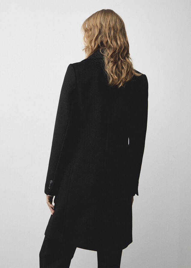 Double-breasted wool coat