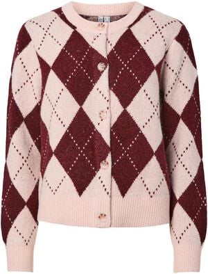 PCNYSA LS HARLEQUIN KNIT CARDIGAN D