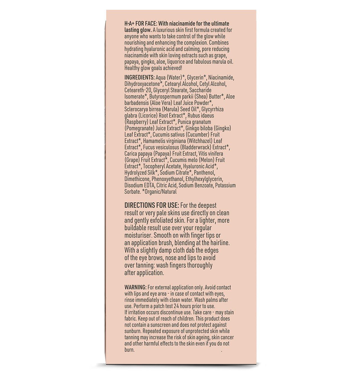 The H-A+ Deep Moisture Face Tan