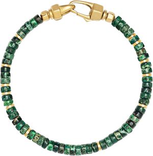 Dark Green Malachite Heishi Bracelet