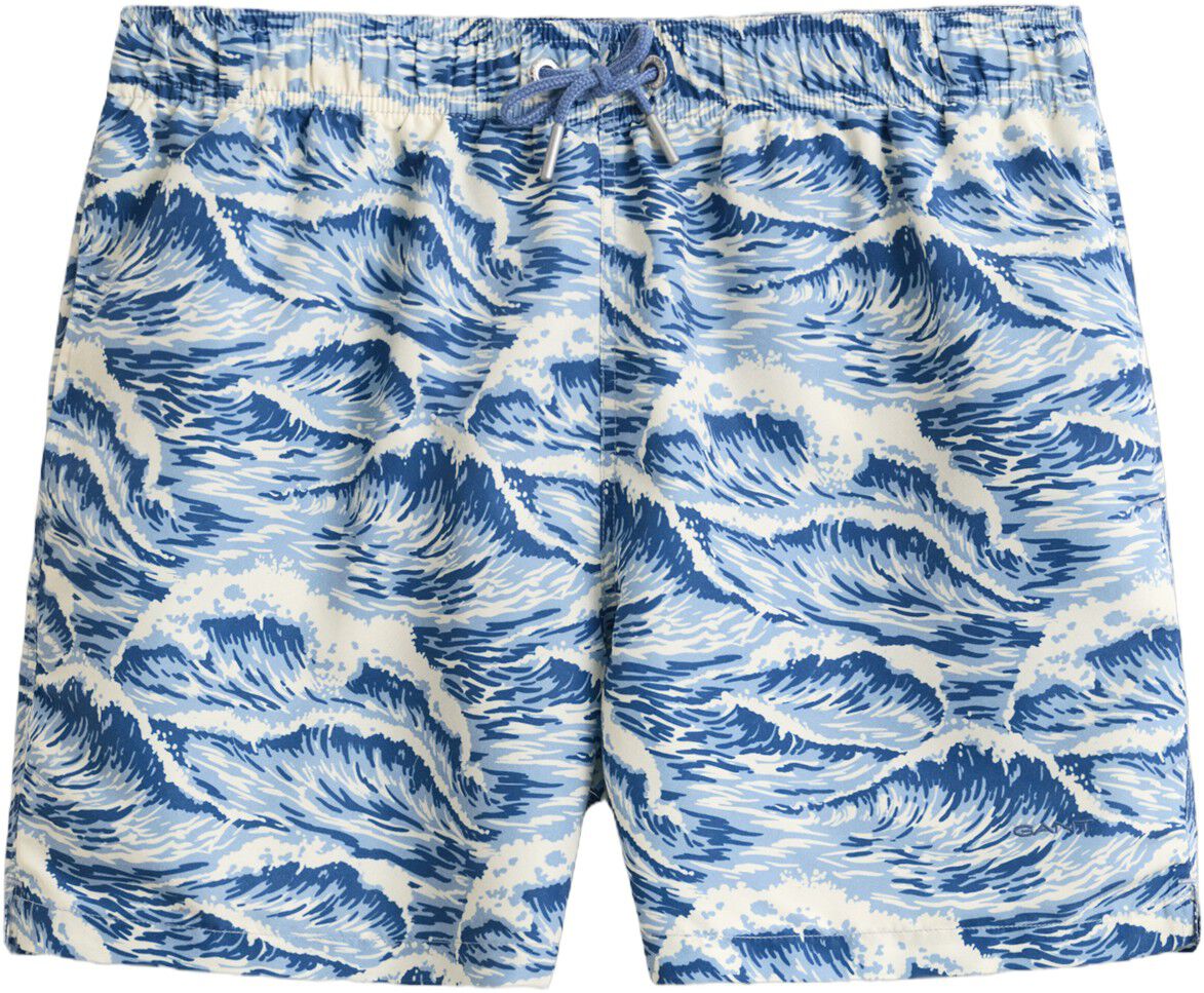 WAVES PRINT SWIM SHORTS