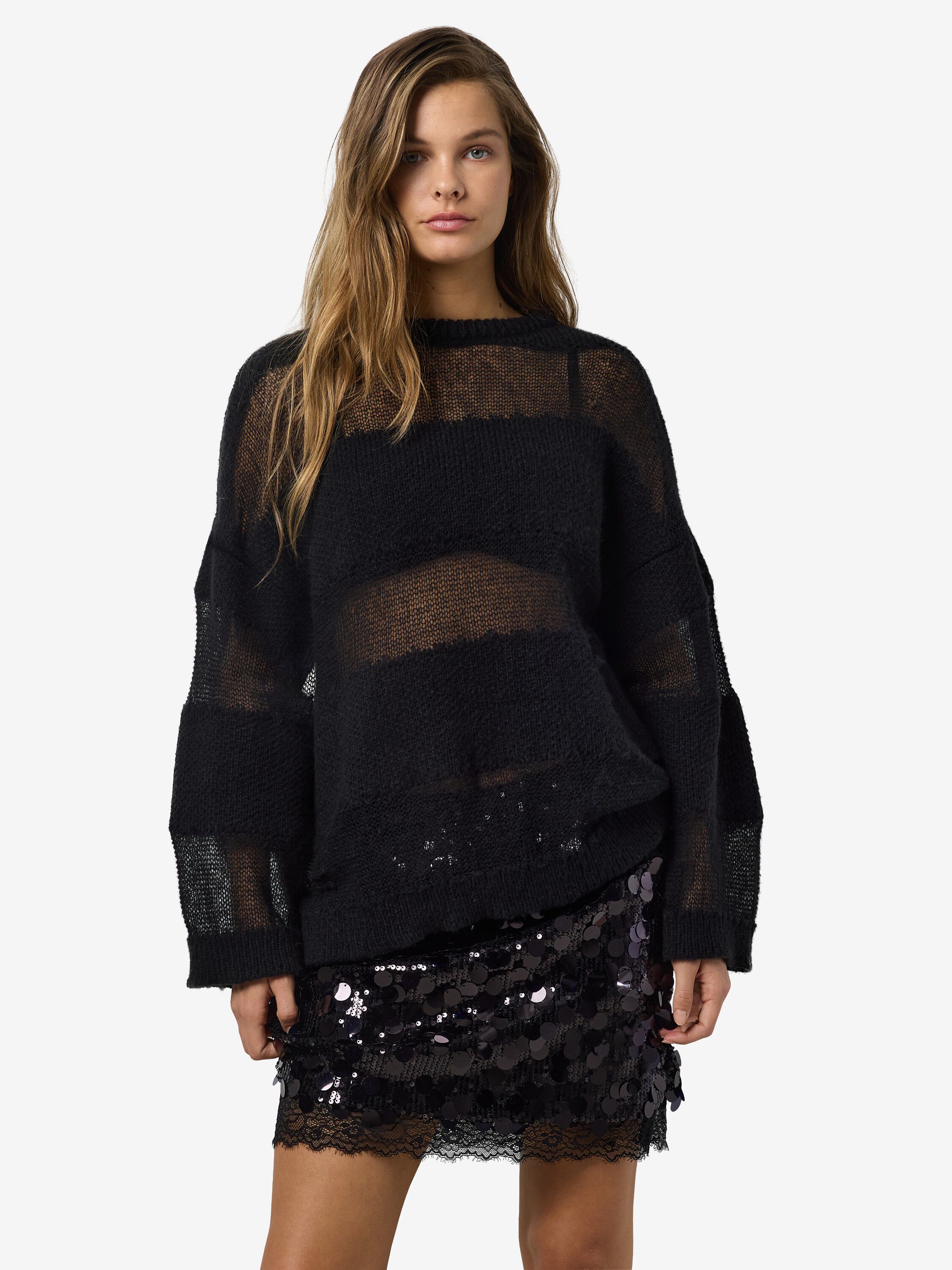 NMSELVI L/S JACQUARD KNIT FWD