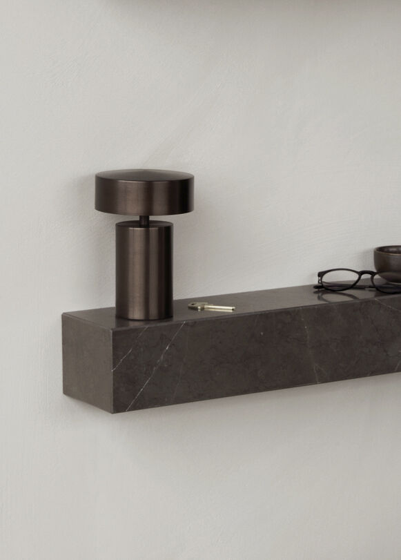 Plinth Shelf, Brown, Grey Kendzo