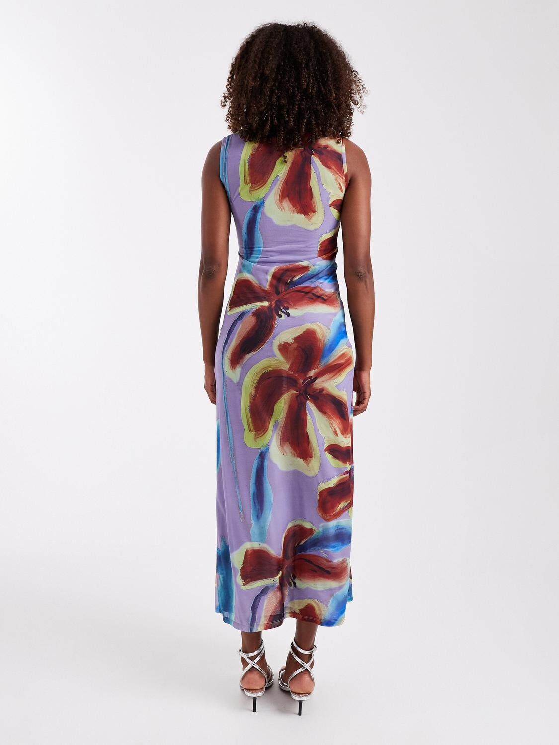 TSMARY MESH RUCHED MAXI DRESS JRS