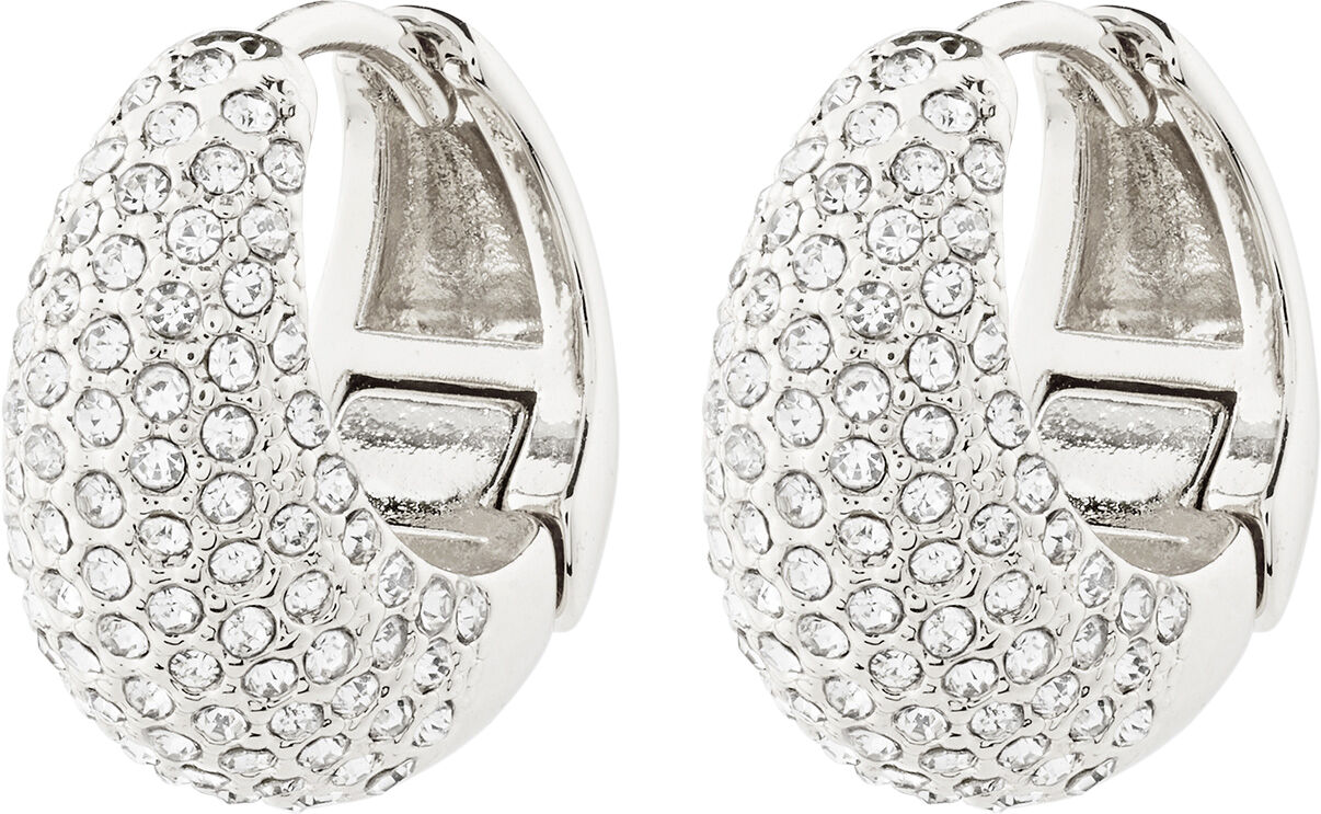 FOCUS recycled crystal earrings silver-plated