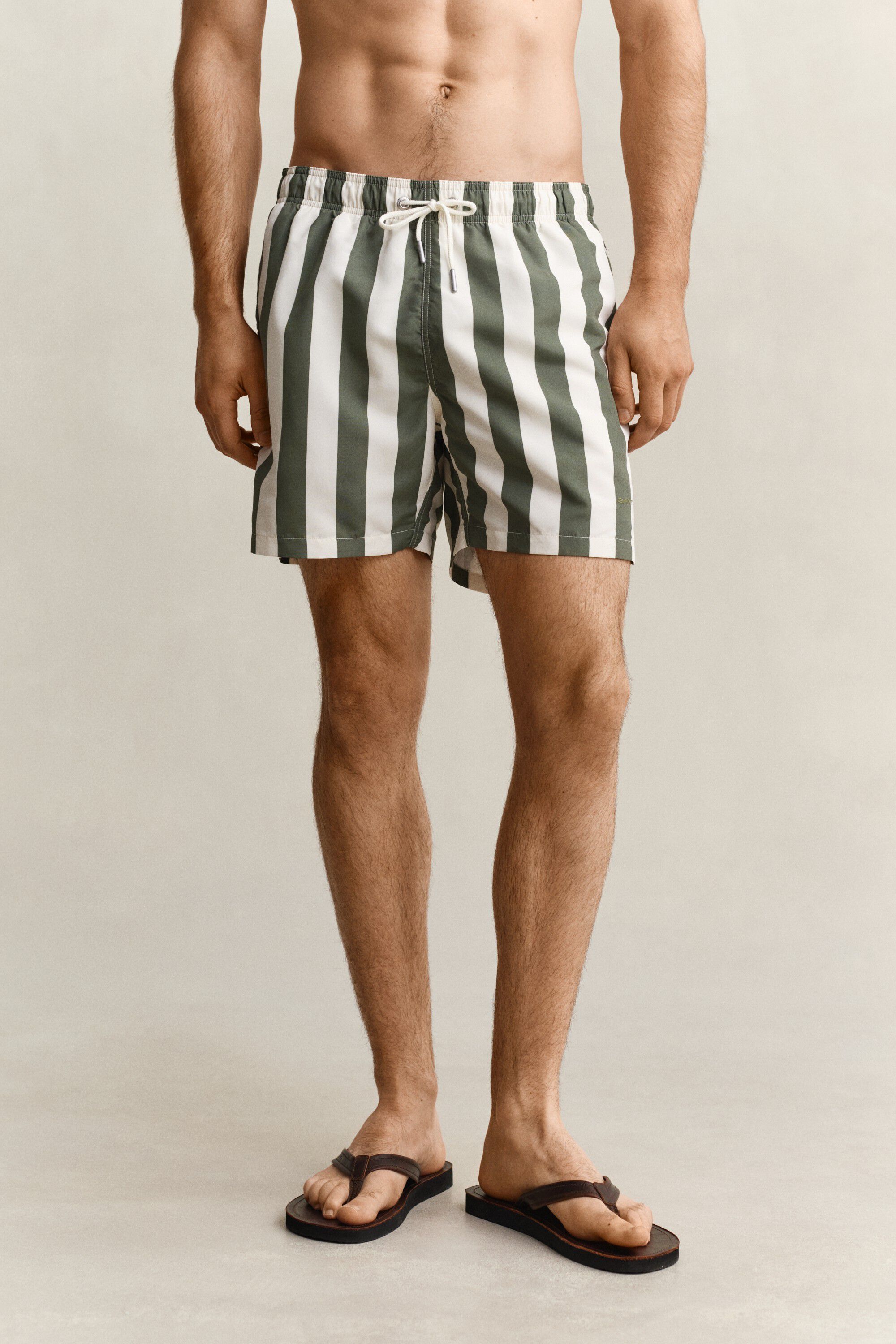 BLOCK STRIPED SWIM SHORTS