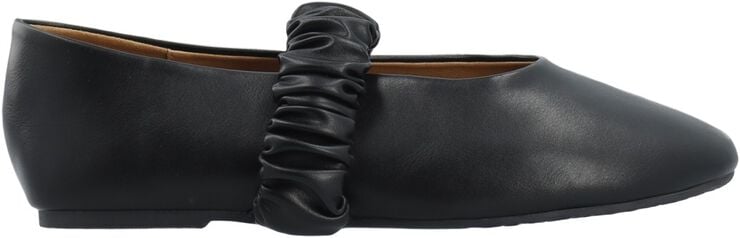 BIALUNA Scrunchie Ballet Flat Faux Leather