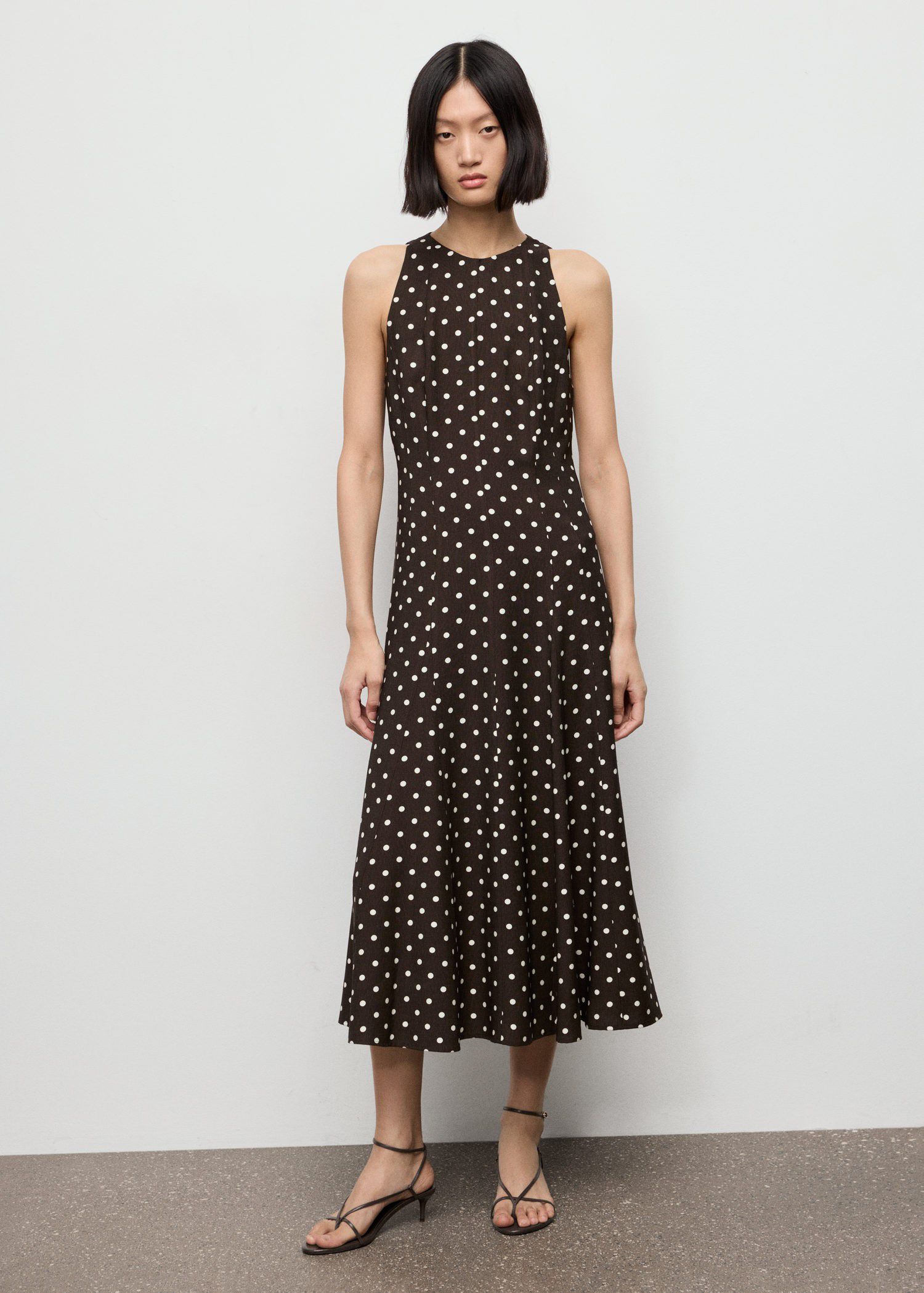 A-line polka dot dress