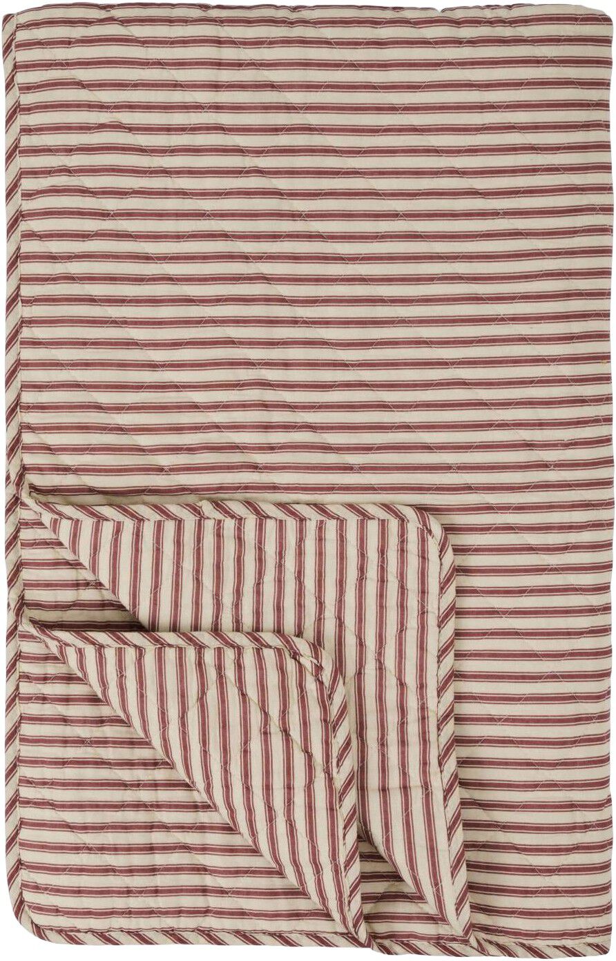 Quilt sand m/dusty plum striber