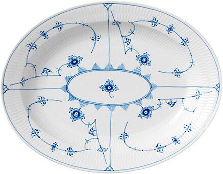Musselmalet Riflet 36,5 cm. fad