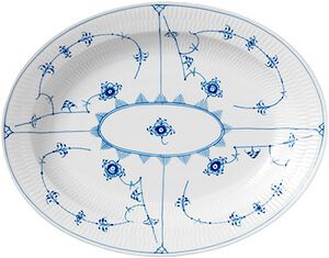 Musselmalet Riflet 36,5 cm. fad