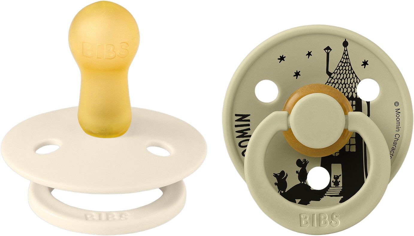 BIBS x Moomins Pacifier Colour Stinky 2 PACK Latex Size 2 Iv