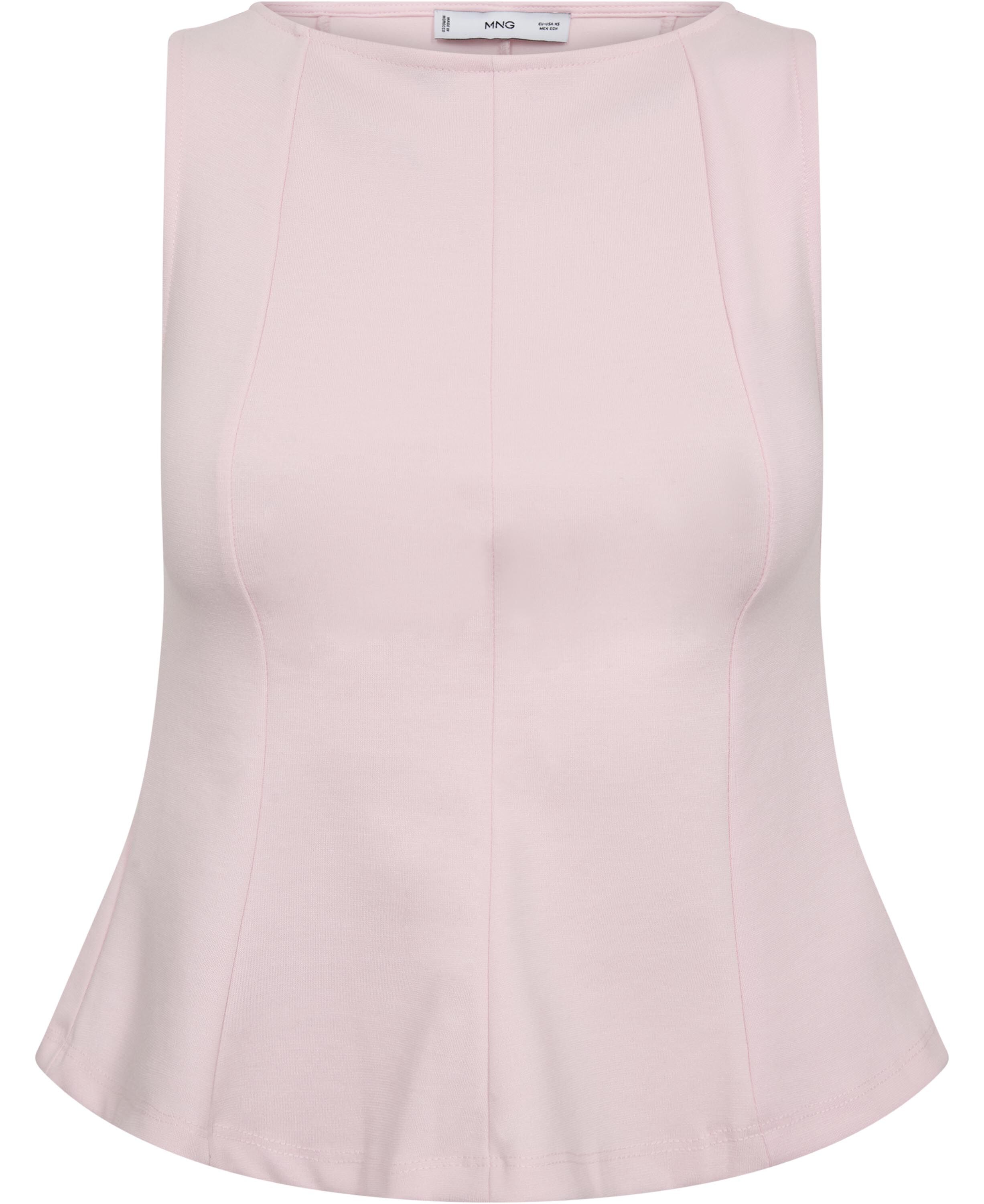 Peplum top with seam detail