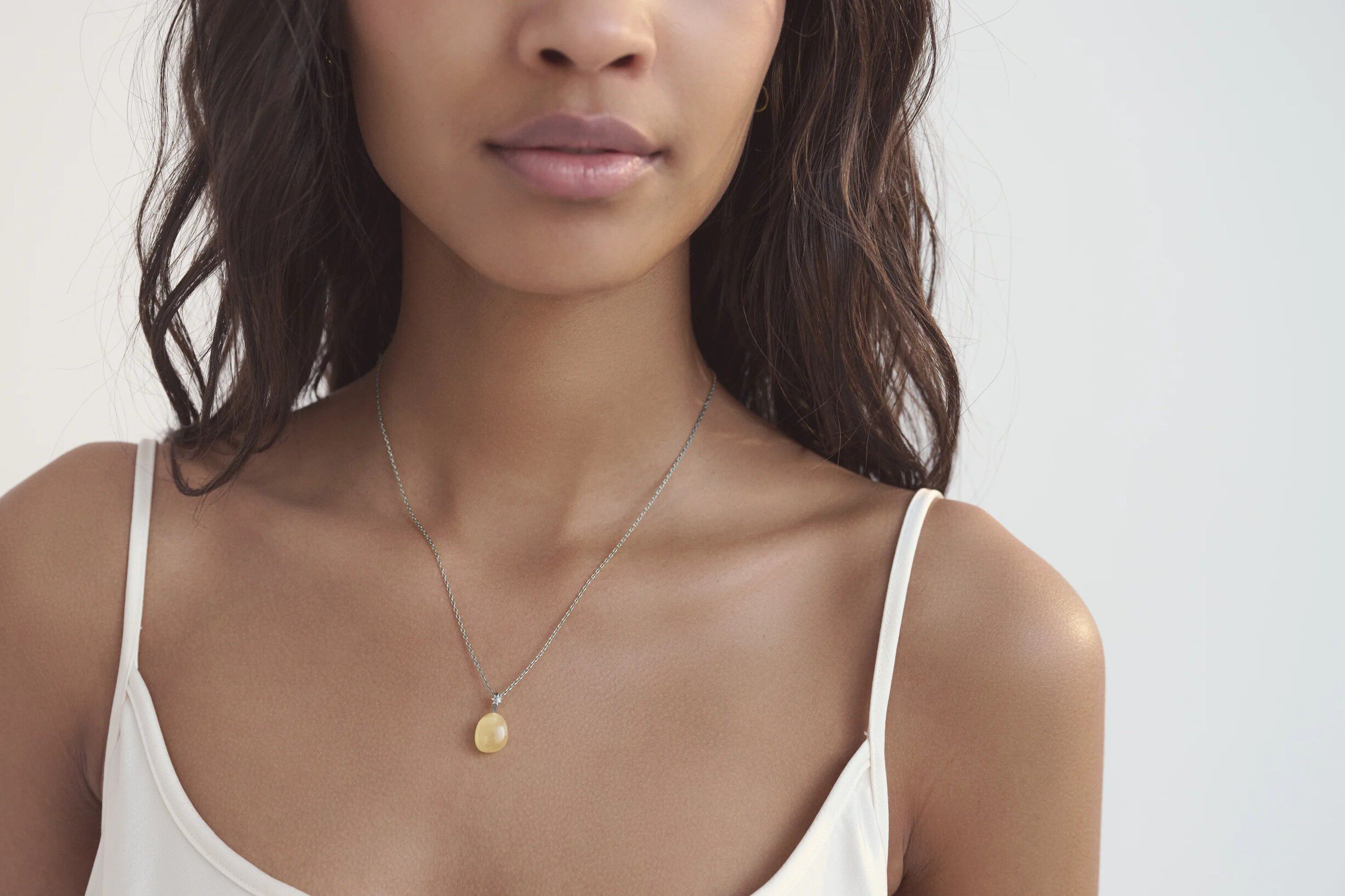 Yellow Calcite Fire Pendant