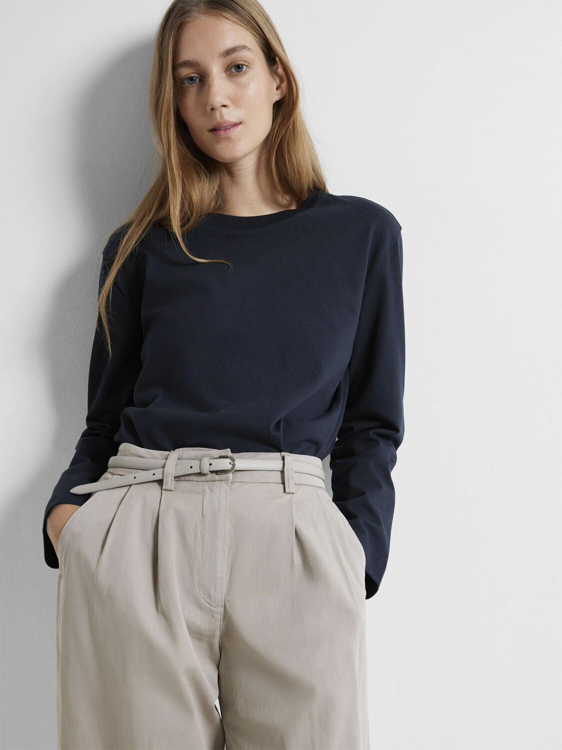 SLFESSENTIAL LS BOXY TEE NOOS