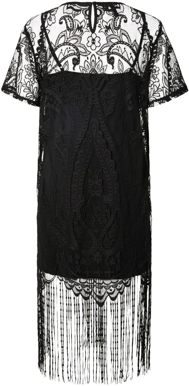 PCCLAIR SS SHORT LACE TASSELS DRESS