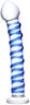 GLAS - BLUE SPIRAL GLASS DILDO
