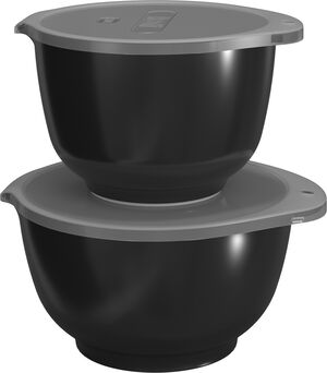 Røreskåle 2+3L m/låg Rost sort