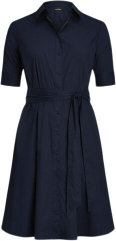 Belted Cotton-Blend Shirtdress