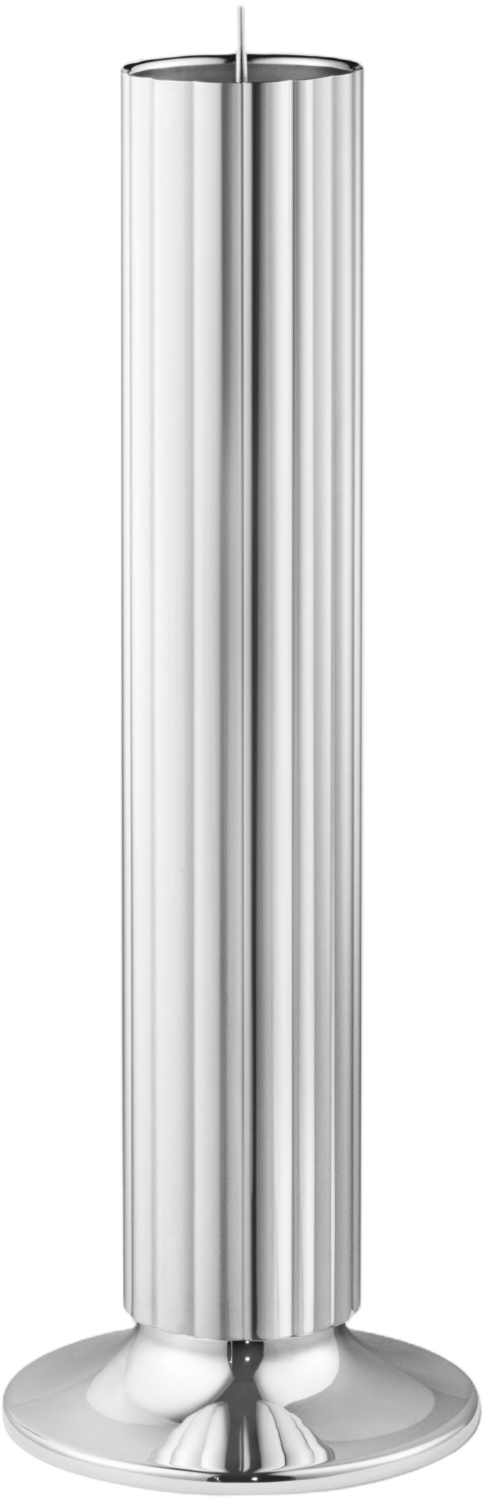 BERNADOTTE FLOOR CANDLEHOLDER STAINLESS STEEL, H: 400MM