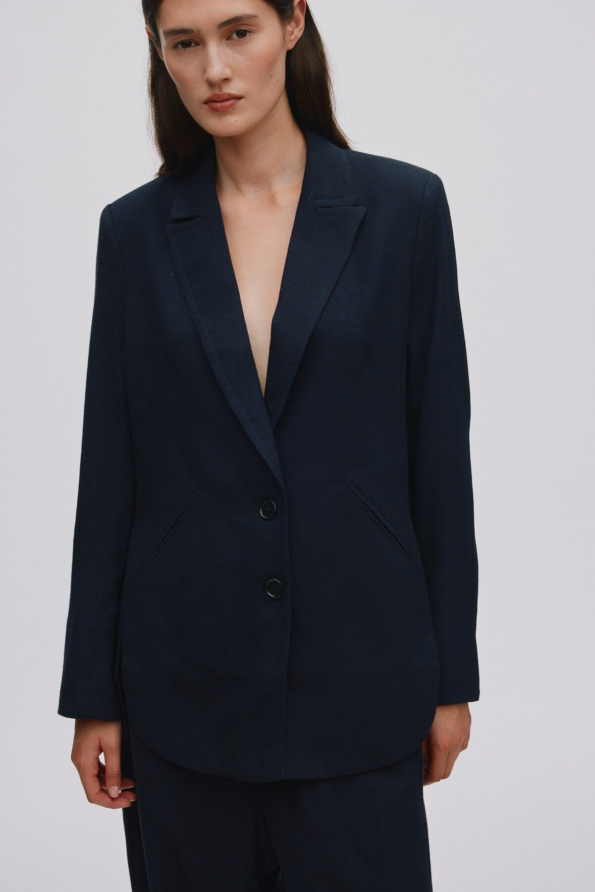 Drapy tailoring fitted jacket - Car