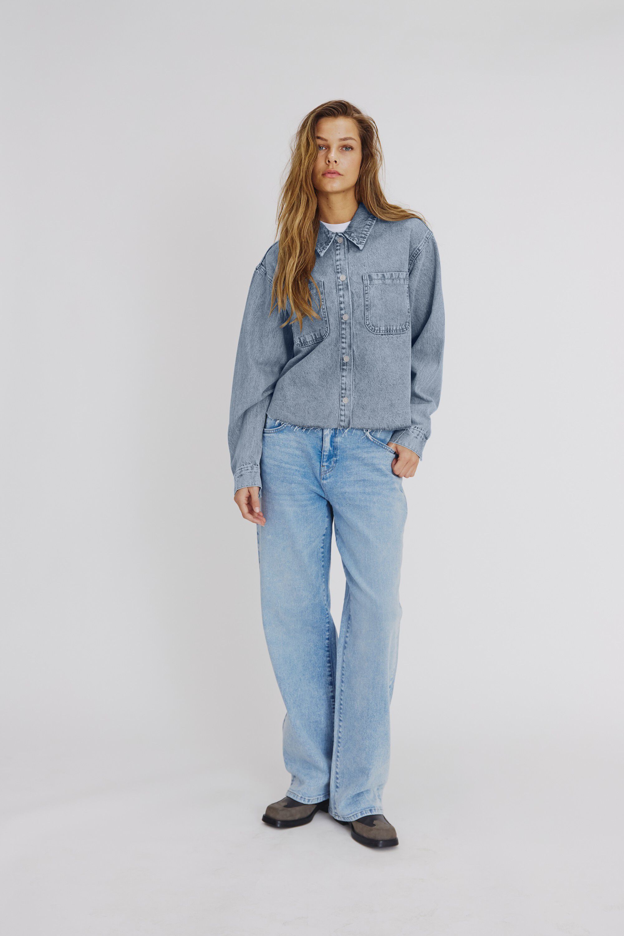 NMALVA L/S DENIM SH SHCKET AZ452LB