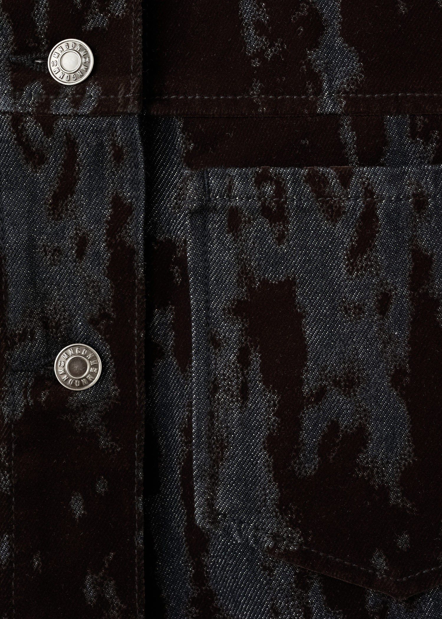 Devor&eacute; denim jacket