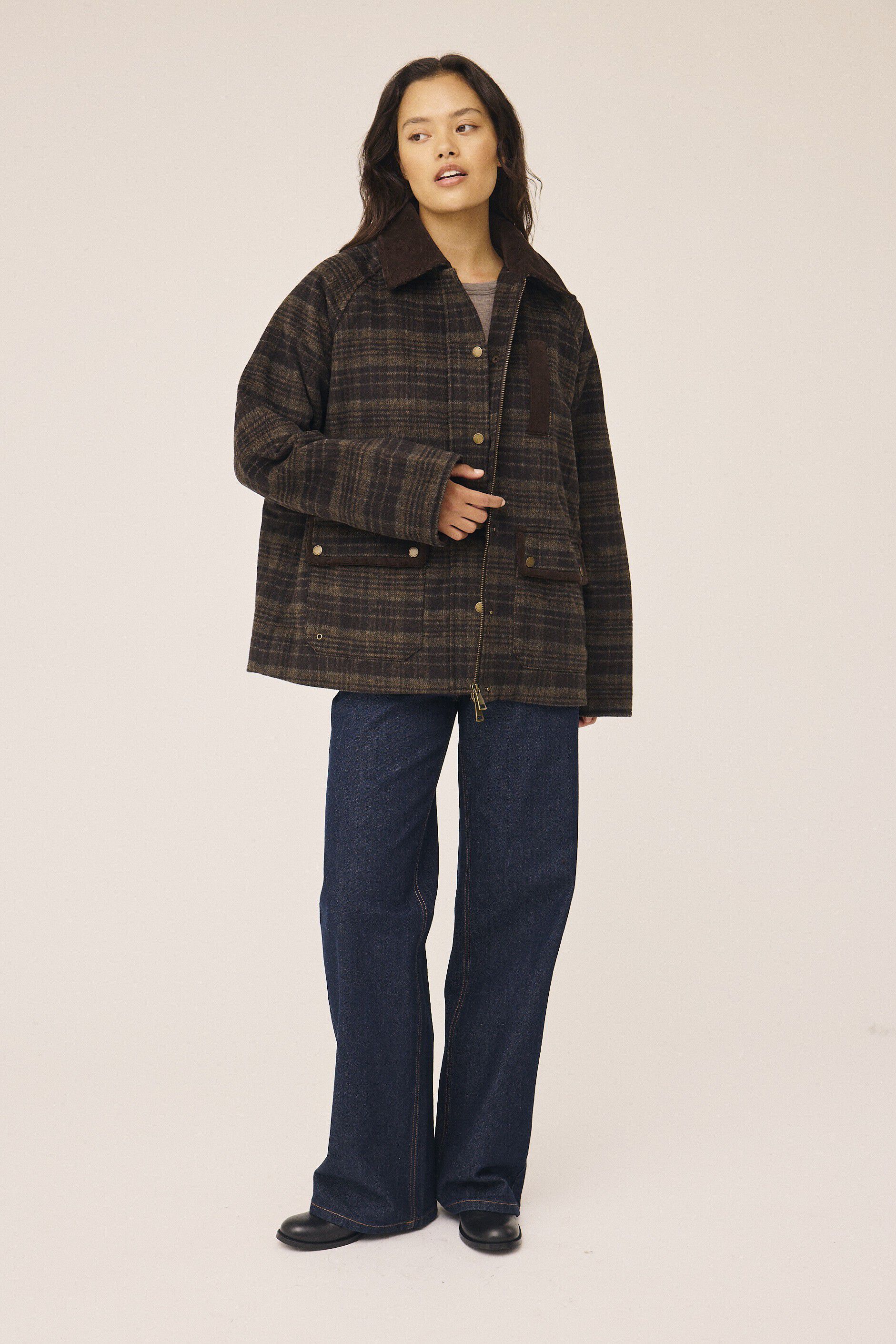 Emmy Wool 9 Jacket with corduroy details - GRS