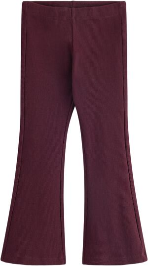 Soft cotton jersey leggings with ri