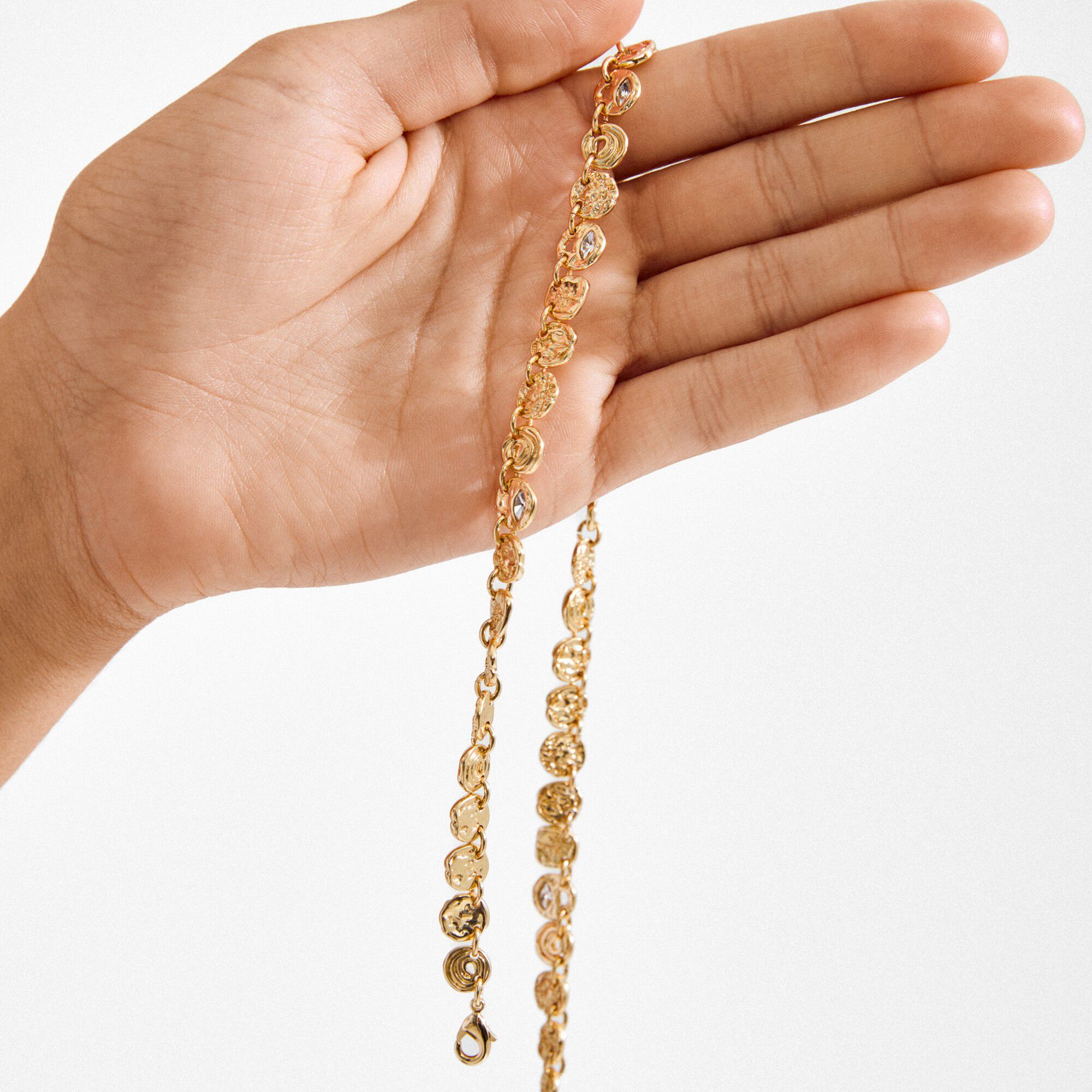 FIRE halsk&aelig;de guldbelagt