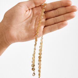 FIRE halsk&aelig;de guldbelagt