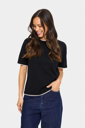 MilaSZ Contrast Stripe SS Pullover