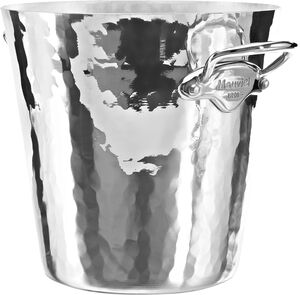 Champagnekøler rund 20 x 20 cm Hamret aluminium