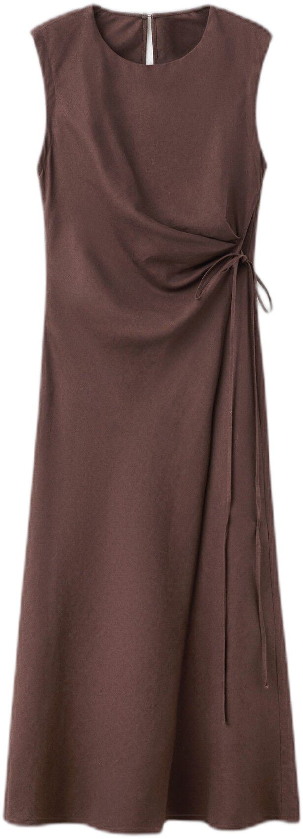 Wrap midi-dress with knot