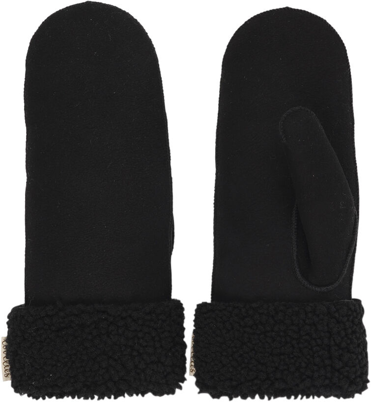 BELUKTA - MITTENS - SHEEP SUEDE W/ CURLY SHEARLING AROUND TH
