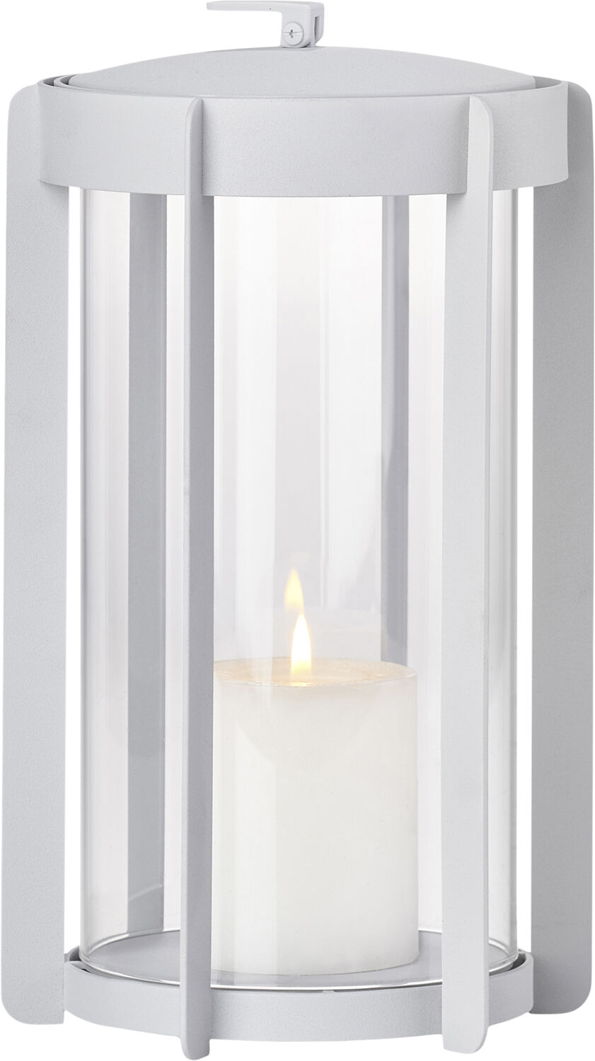 Lanterne Firefly 25 cm Soft Grey Lakeret st&aring;l