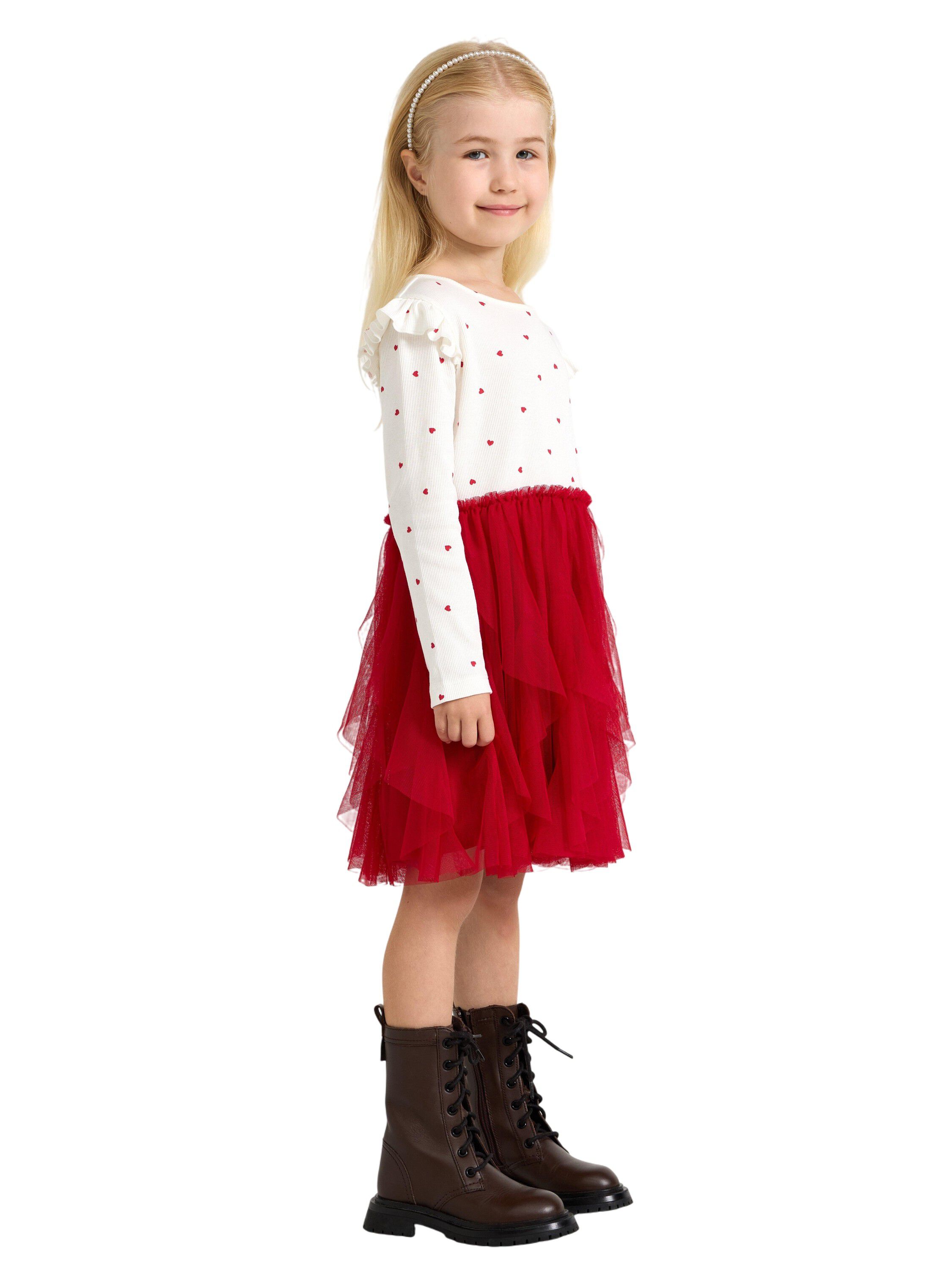 Myk kjole i ribbestrikket jersey og