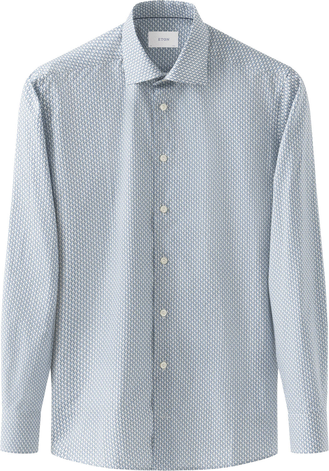 Contemporary Fit Light blue Parrot Print Signature Twill Shirt