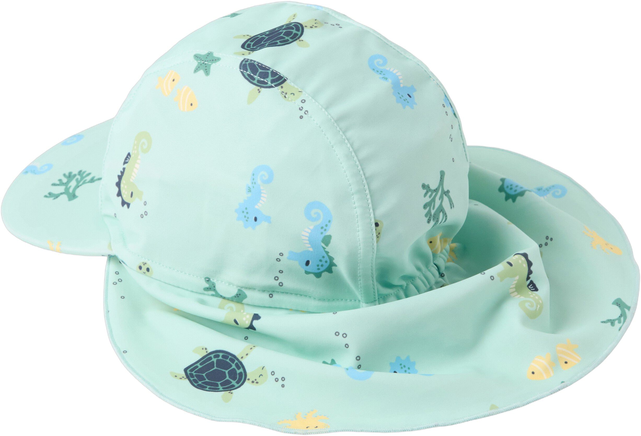 Sun cap with UV-protective fabric.