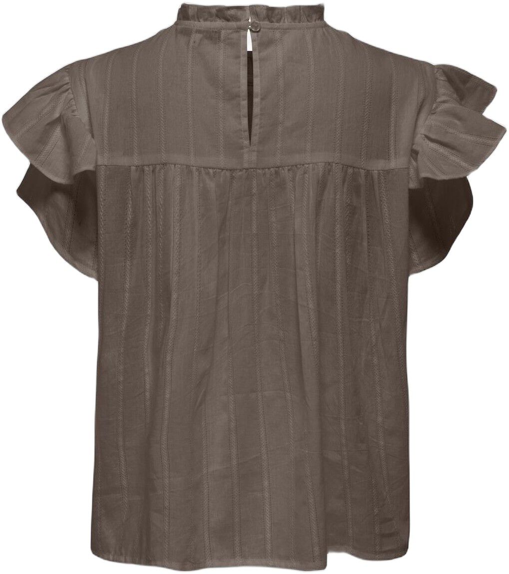 ONLHEIKE S/L FRILL O-NECK TOP WVN