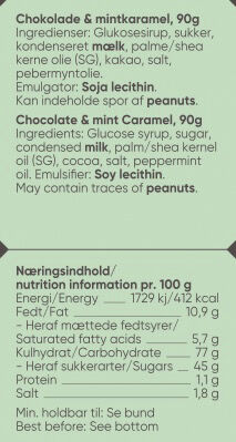 Choko-mintkaramelle, 90gr