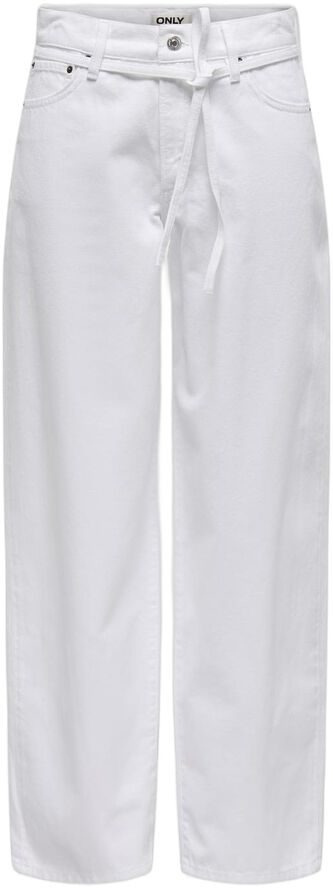 ONLGIANNA MW STRAIGHT JEANS WHITE D