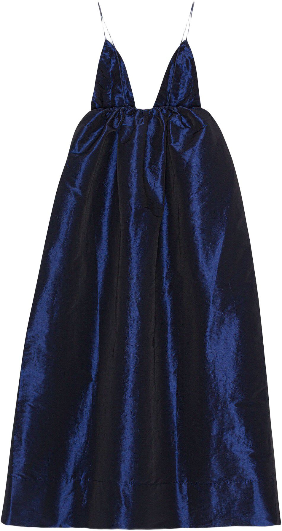Shiny Taffeta Strap Dress