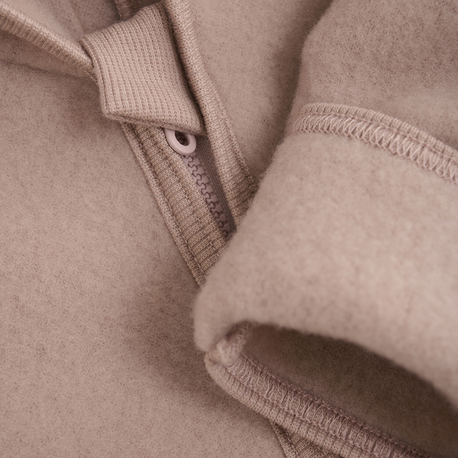 Pram Suit Ears Wool Fleece S