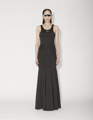 Logo Stretch Jersey Long Dress