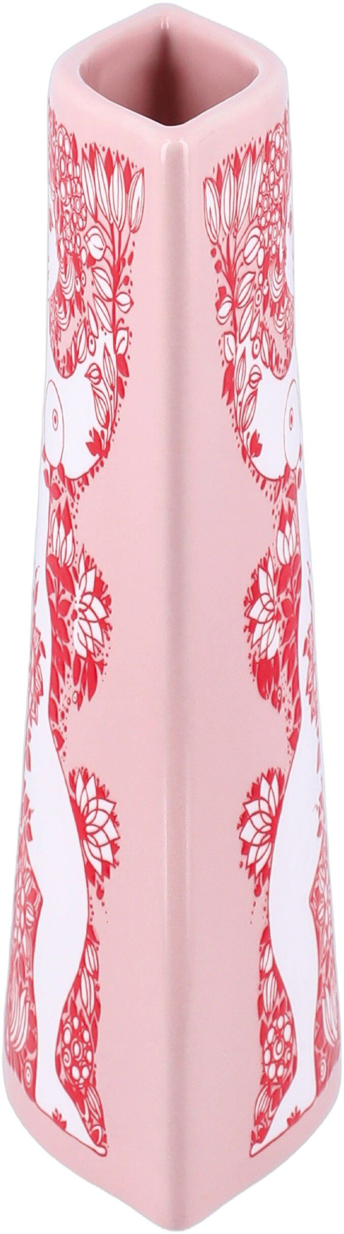 Nina Vase H16. 5 cm pink/r&oslash;d