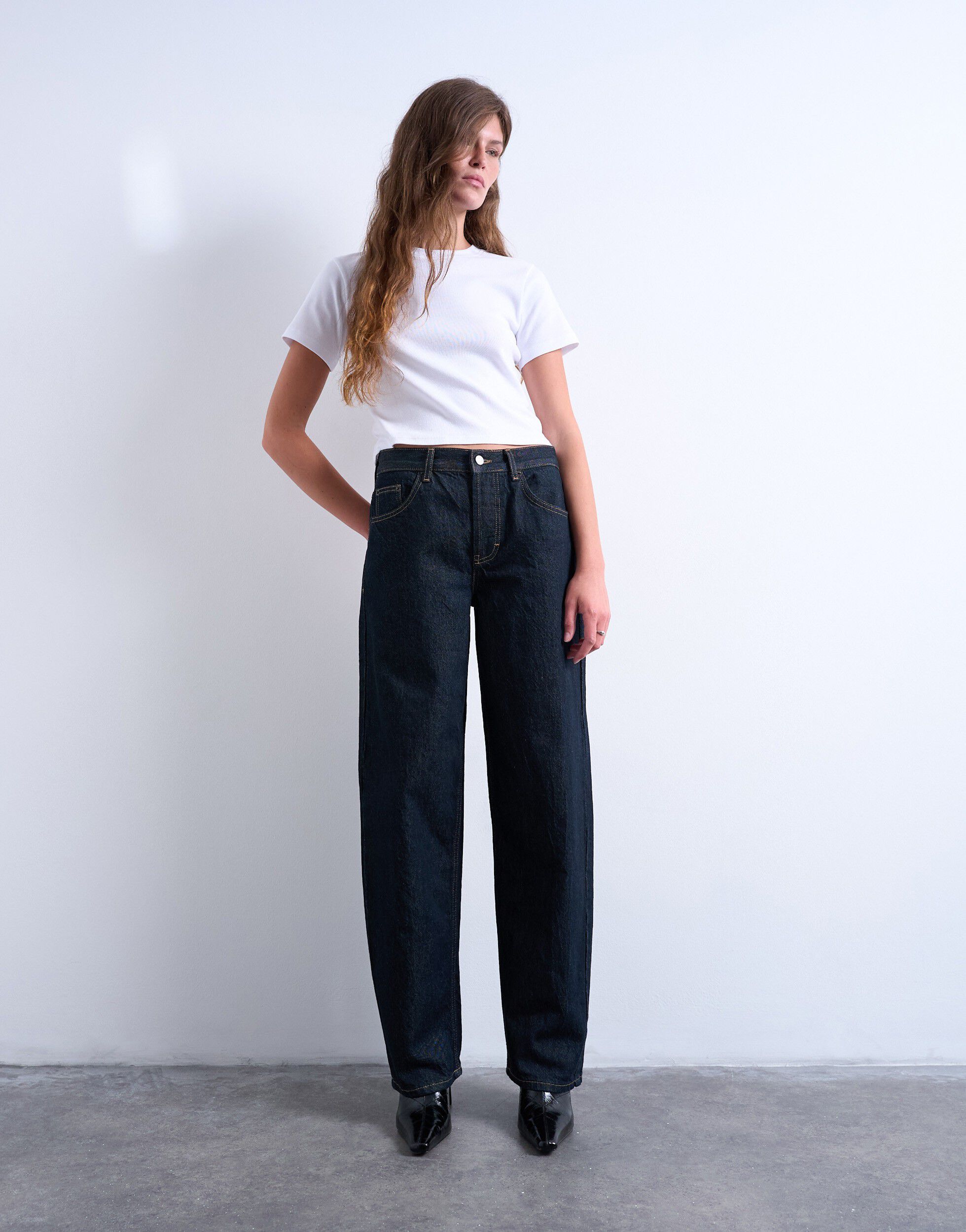 TSLOWRIE LR BAGGY DNM JEANS BROWN