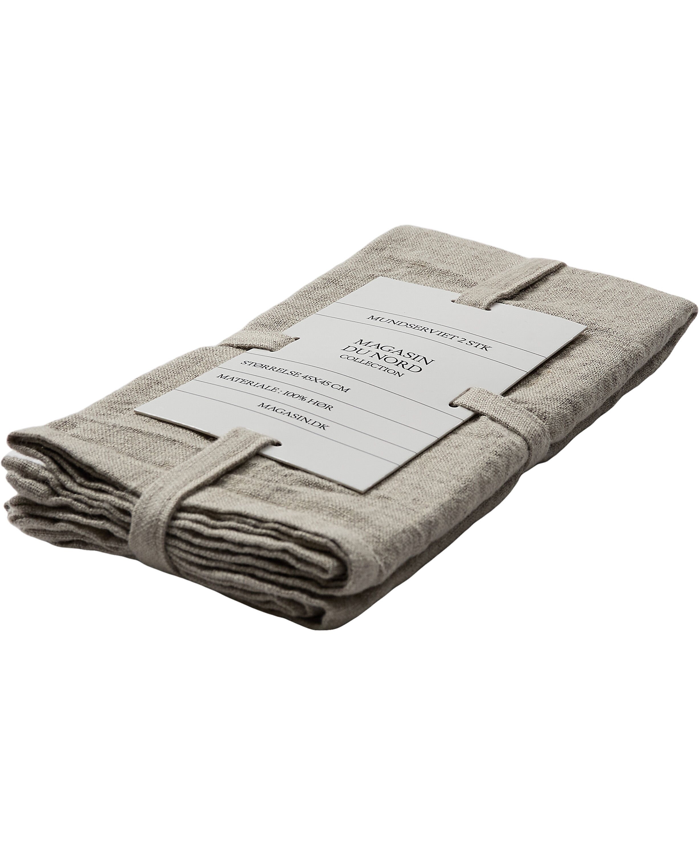 Linen, mundserviet, s&aelig;t af 2 styk