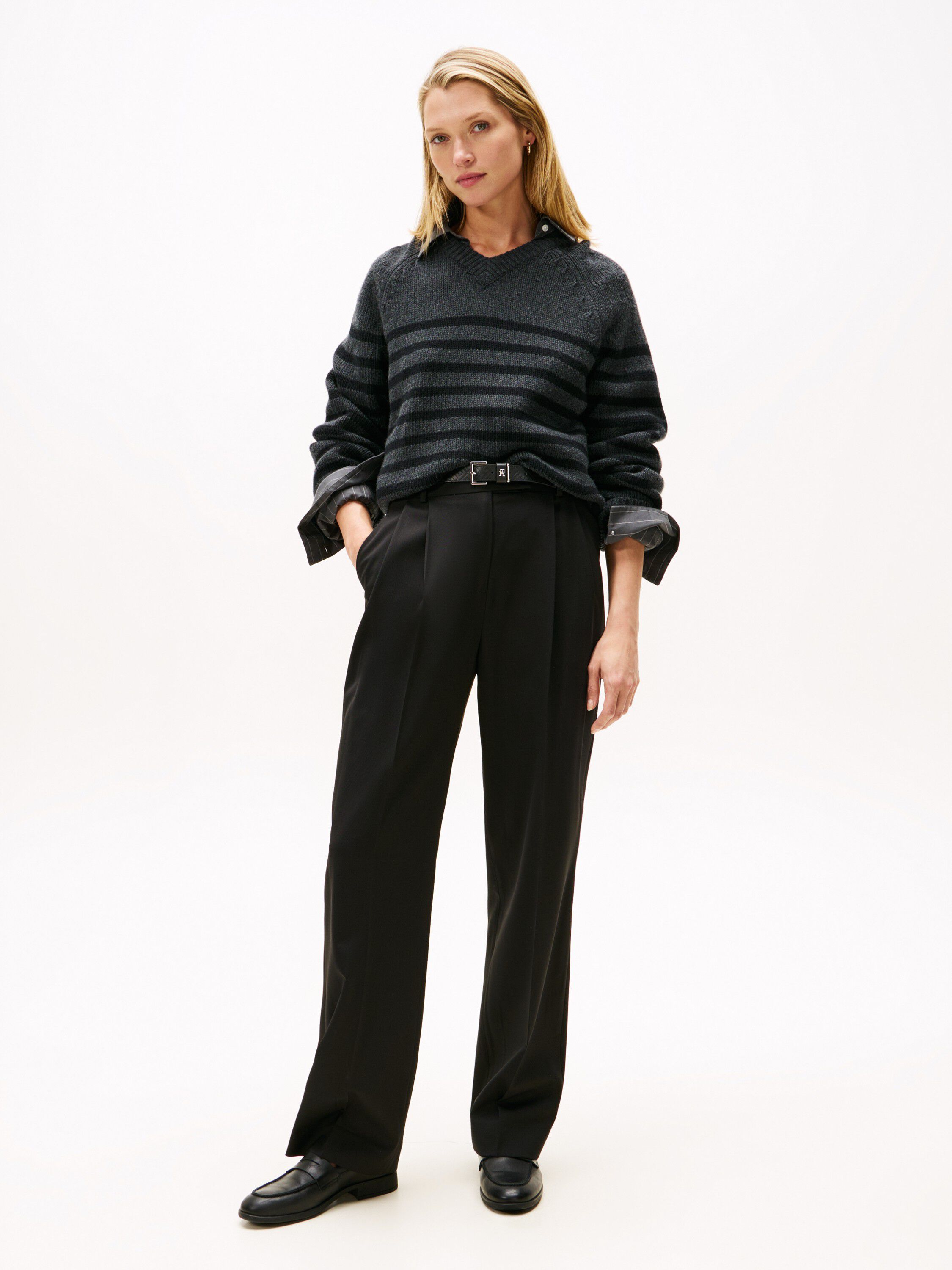 TIMELESS WOOL STRT PLEAT PANT