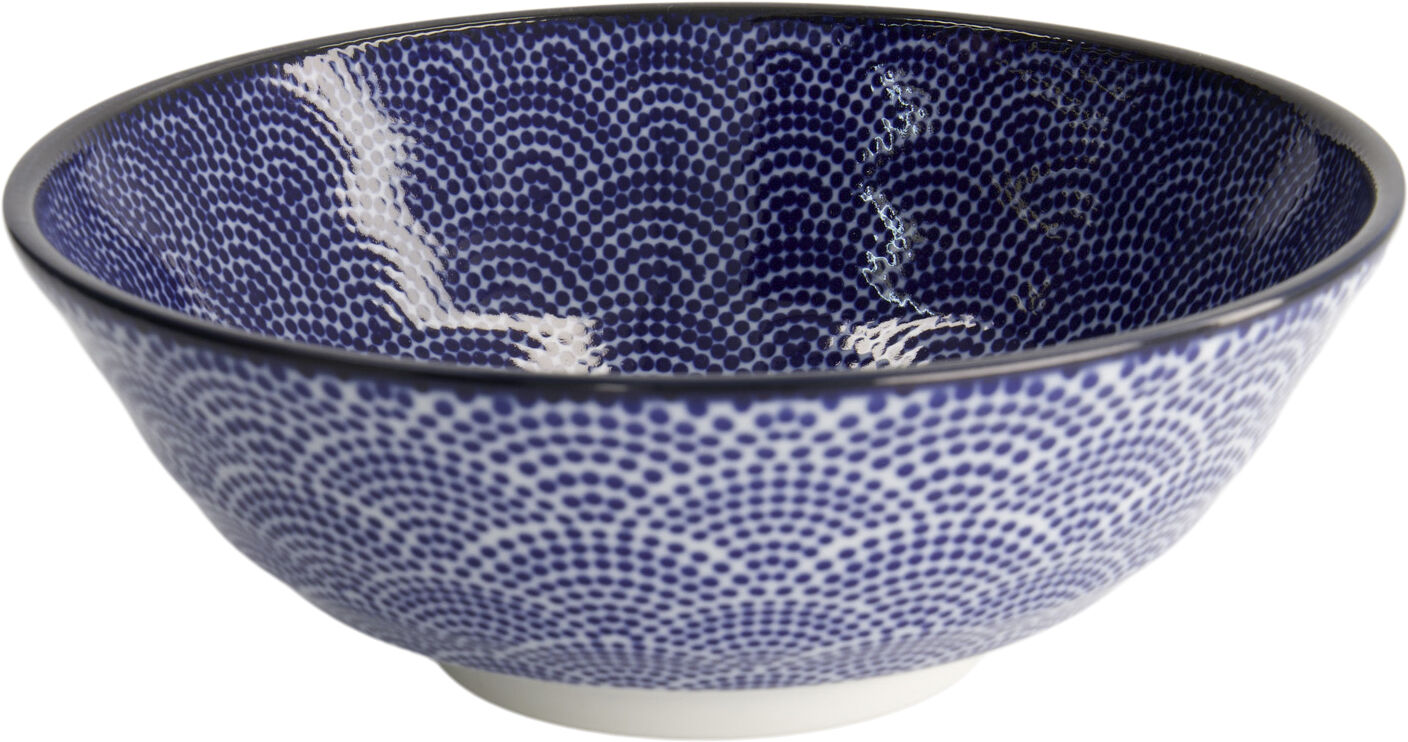 Nippon Bl&aring; ramen sk&aring;l 21x7,8cm 1000ml Prikker